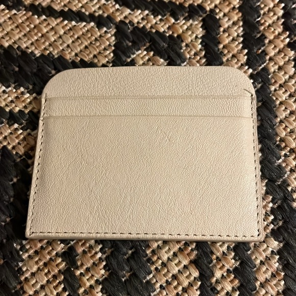 Thacker Eggshell Gold Terry Tote Work Bag Purse Cream Leather w/ Wallet - Picture 3 of 16